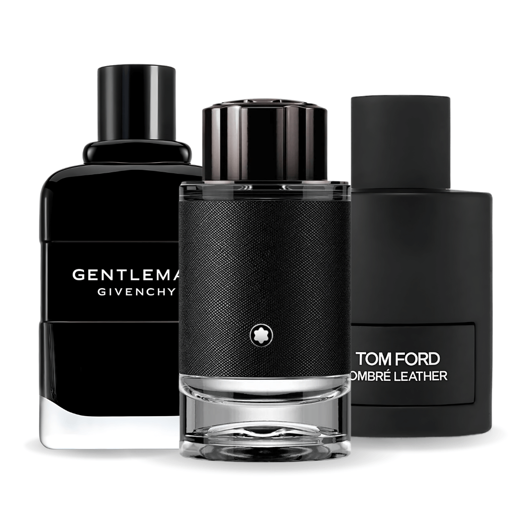 3 parfüm kombináció | Tom Ford Ombre Leather,  Givenchy Gentleman, Montblanc Explorer 100ml