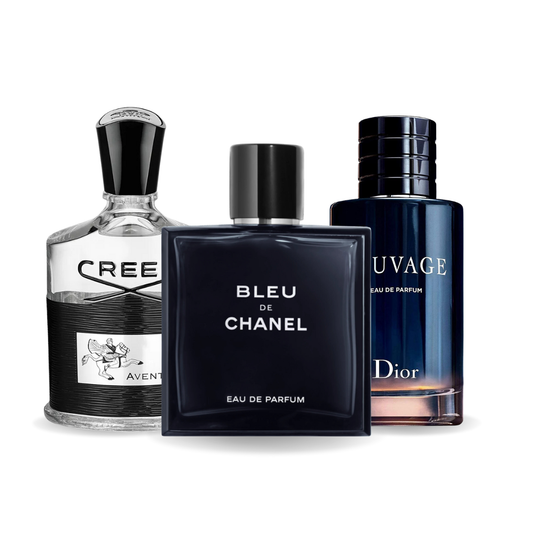 3 parfüm kombináció | Creed AVENTUS, BLEU DE CHANEL, Dior SAUVAGE 100ml