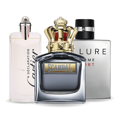 3 parfüm kombináció | Allure Homme Sports, Jean Paul Gaultier Scandal, Cartier Declaration 100ml