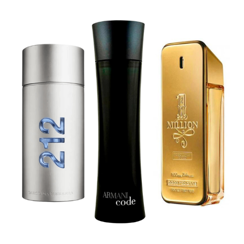 3 parfüm kombináció | 212 Men NYC, Paco Rabanne One Milion, Armani Code Homme 100ml