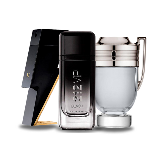 3 parfüm kombináció | Carolina Herrera BAD BOY, Carolina Herrera 212 VIP BLACK és Paco Rabanne INVICTUS 100 ml
