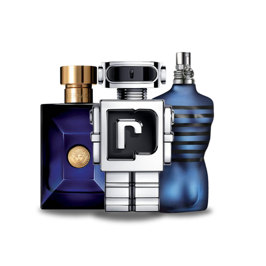 3 parfüm kombináció | Versace DYLAN BLUE, Paco Rabanne PHANTOM, Jean Paul Gaultier ULTRA MALE 100ml