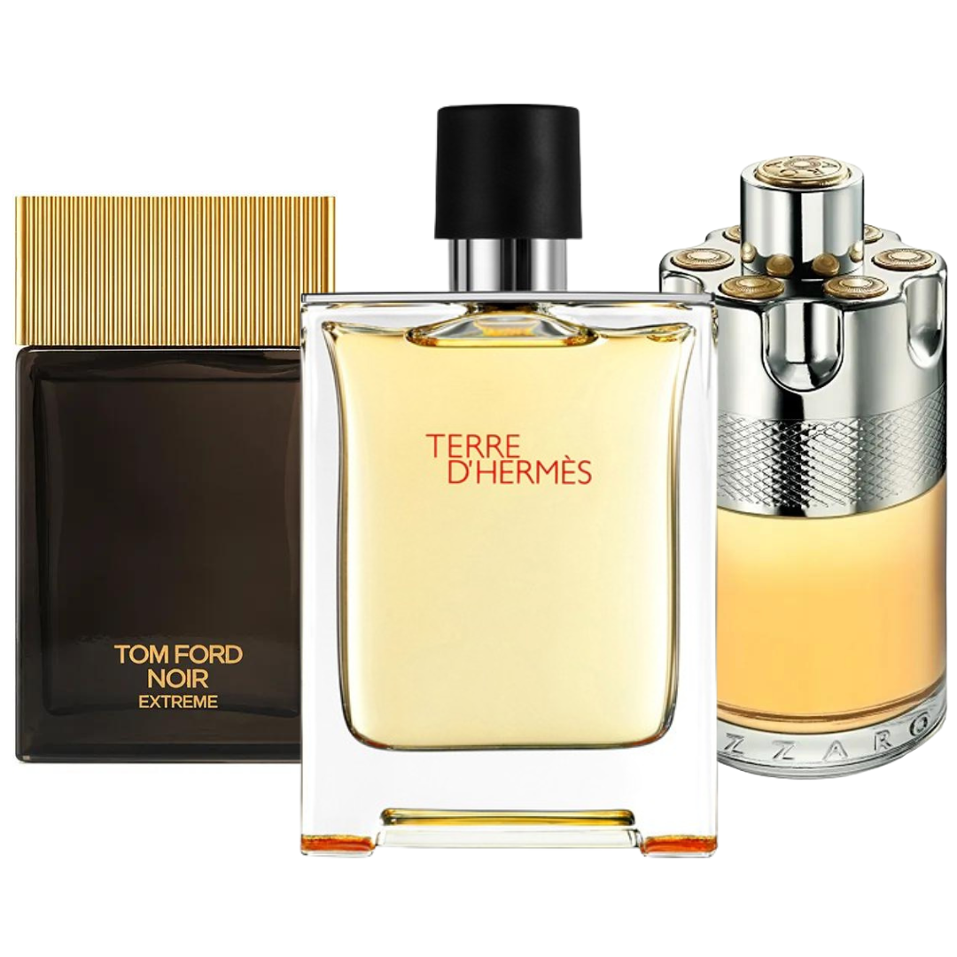 3 parfüm kombináció | Terre de’Herme, Azzaro Wanted, Tom Ford Noir Extreme 100ml