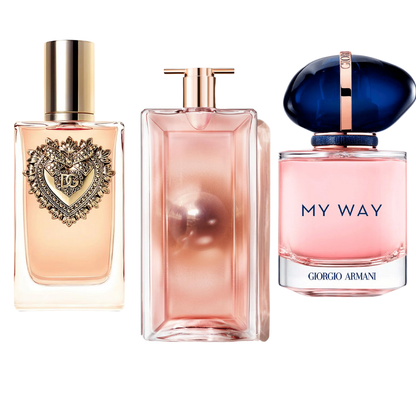 3 parfüm kombináció | Dolce & Gabanna Devotion, My Way Giorgio Armani, Lancôme Idôle 100ml