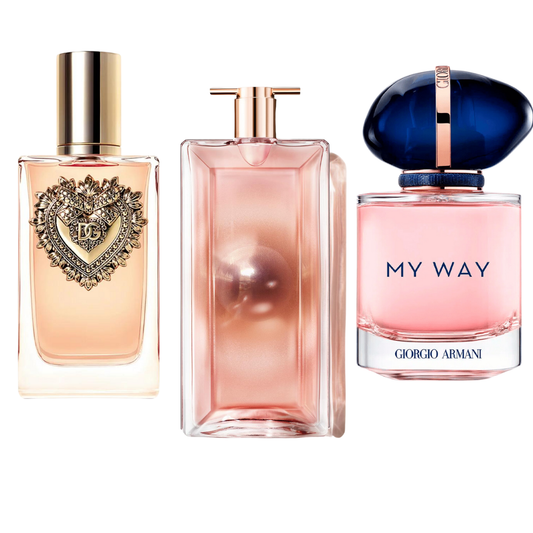 3 parfüm kombináció | Dolce & Gabanna Devotion, My Way Giorgio Armani, Lancôme Idôle 100ml