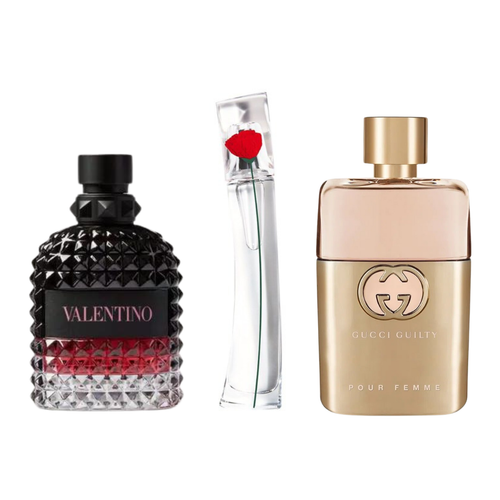3 parfüm kombináció | Gucci Guilt, Valentini Intense, Flower Kenzo 100ml