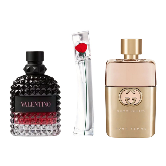 3 parfüm kombináció | Gucci Guilt, Valentini Intense, Flower Kenzo 100ml