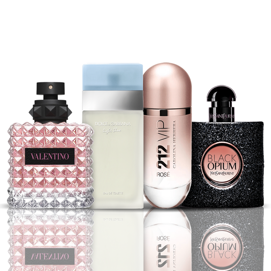 4 parfüm kombináció | Valentino + Light Blue + 212 VIP Rose + Black Opium 100ML
