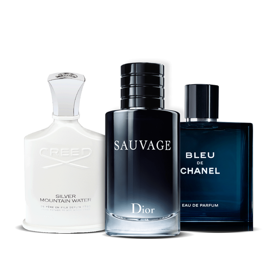 3 parfüm kombináció | Creed Silver + Sauvage Dior + Bleu de Chanel 100ML
