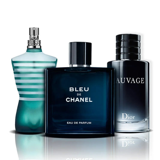 3 parfüm kombináció | Le Male, Bleu de Chanel y Sauvage (100ml)