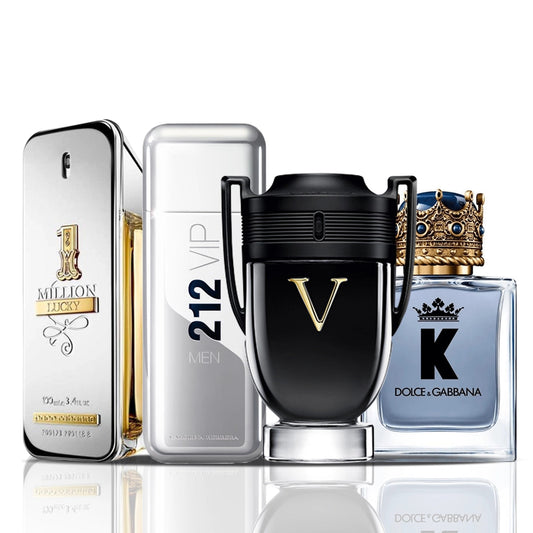 4 parfüm kombináció | 1 Million Lucky + 212 VIP Men + Invictus Victory + Dolce & Gabbana K 100ML