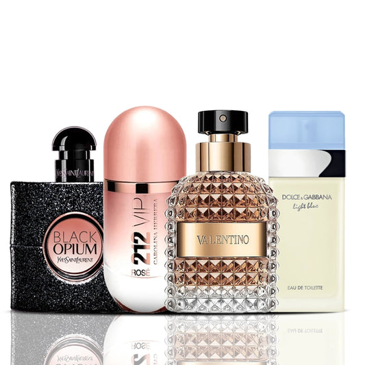 4 parfüm kombináció | Black Opium + 212 VIP Rose + Valentino + Dolce & Gabbana Light Blue 100ML