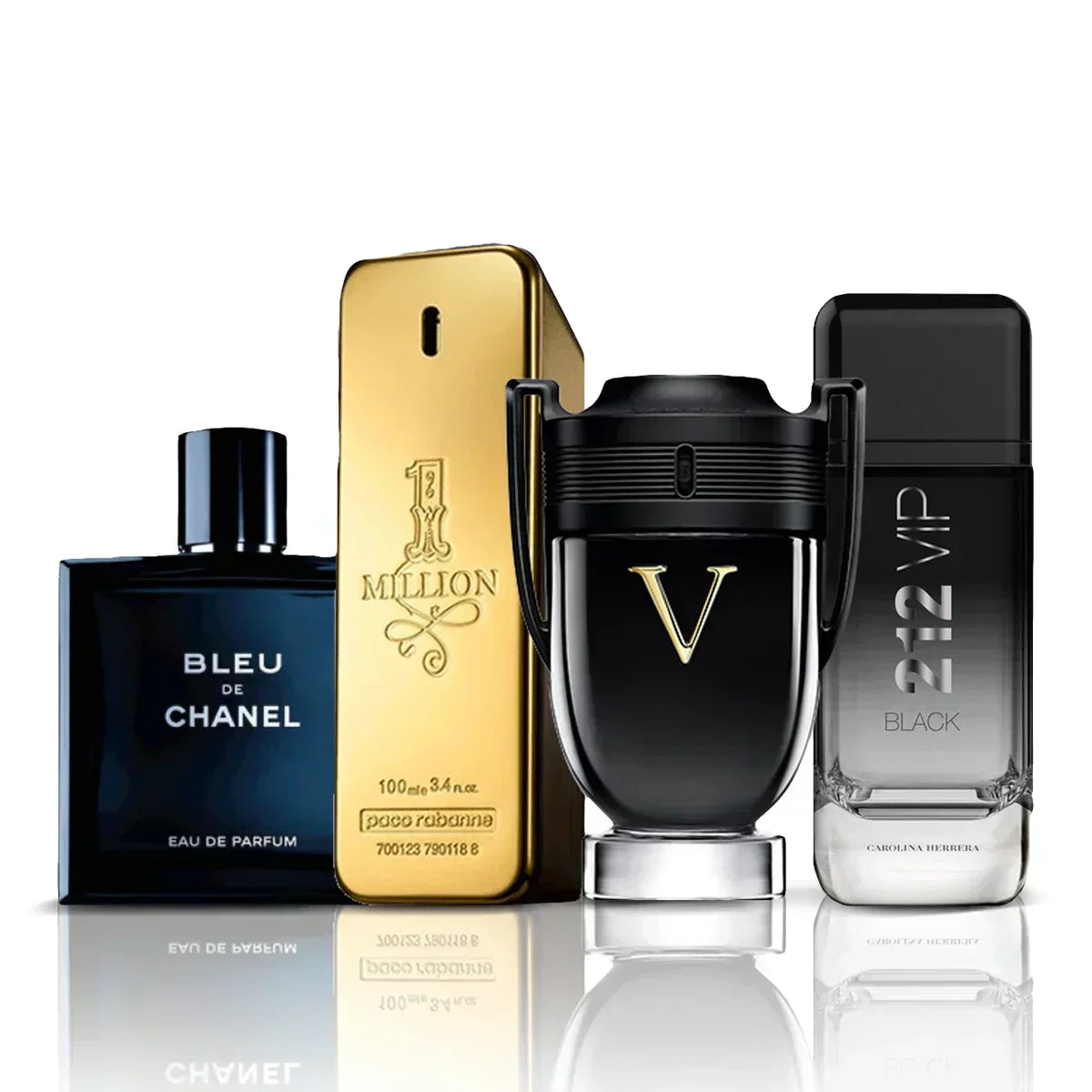4 parfüm kombináció | Invictus Victory + One Million + Bleu de Chanel + 212 Vip Black